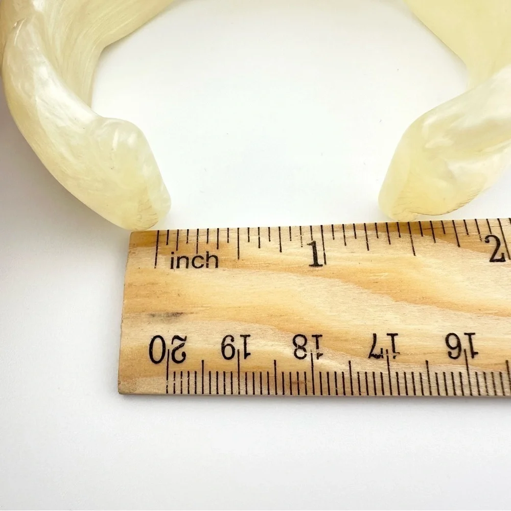 J. Crew Chunky Lucite Pearlescent Bangle Bracelet